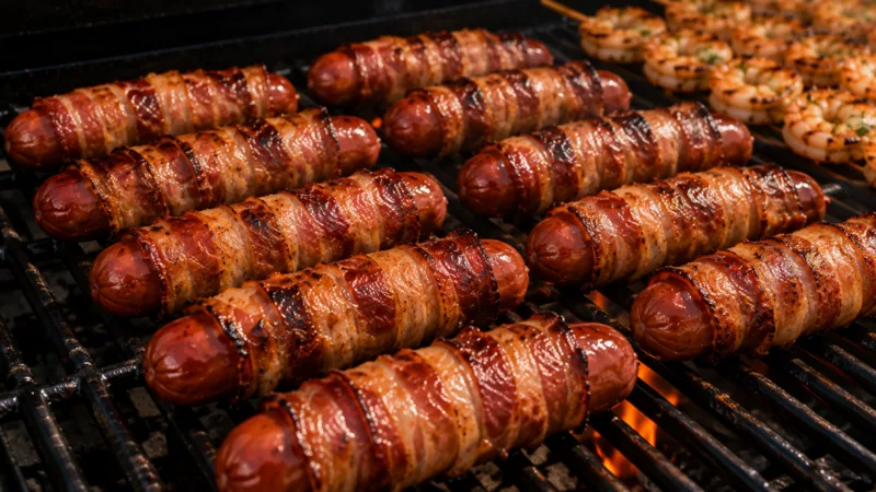 Bacon-Wrapped Hot Dogs
