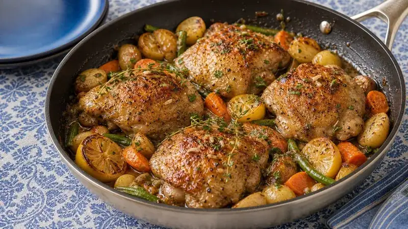 One-Pan Garlic Butter Chicken Thighs